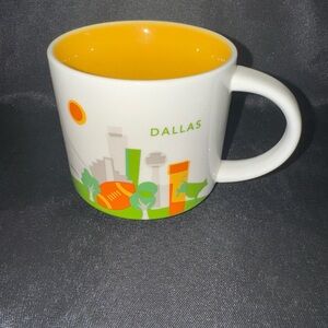 Starbucks Dallas Mug with Vibrant Yellow Interior